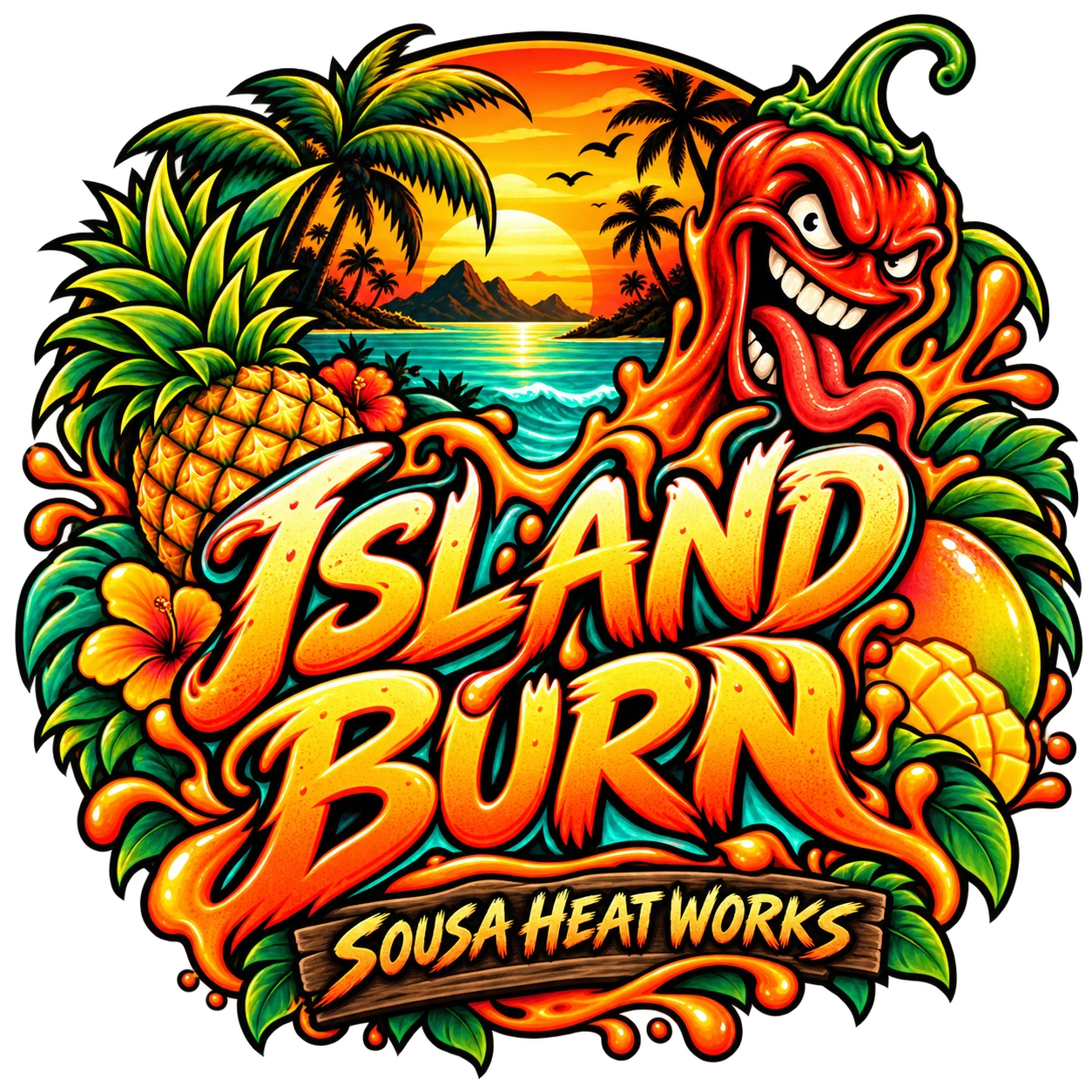 Original-Logo Island Burn von Sousa Heat Works